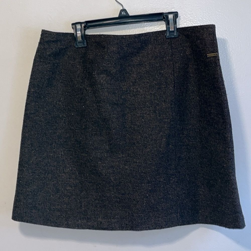 EXCELLENT CONDITION LARGE RARE PRANA QUINCY TWEED WOOL BLEND LINED WRAP SKIRT - Picture 4 of 8